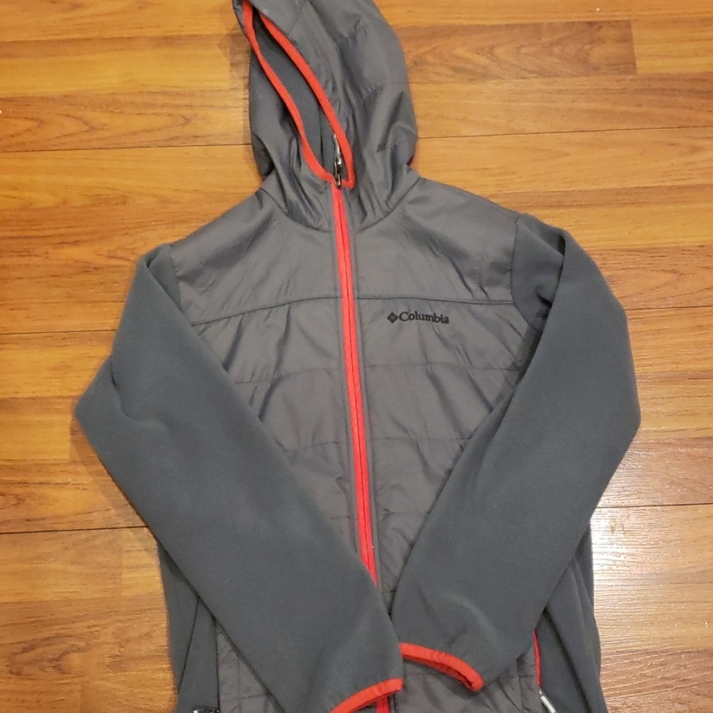 Columbia boys hooded fleece zippered jacket